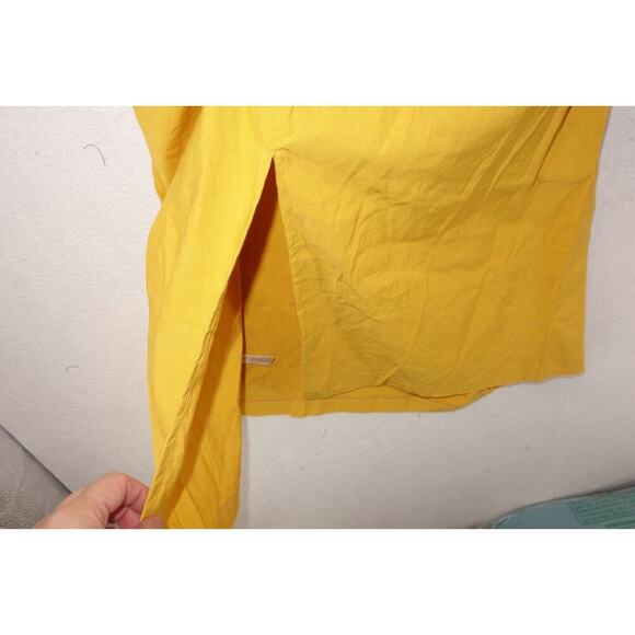 NEW Anthropologie The Soleil Slim Strapless Ruched Dress Mango Yellow Size 2X - Picture 11 of 13